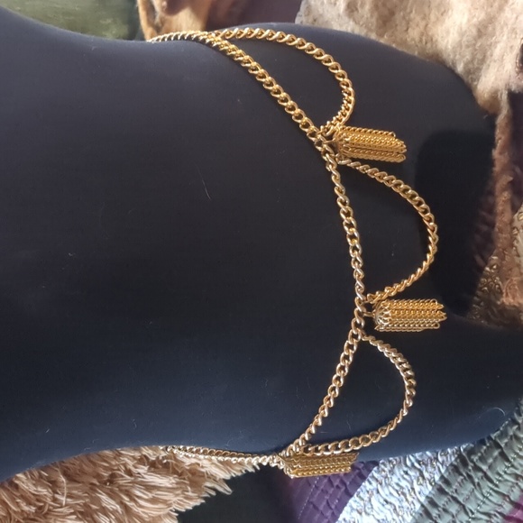 Vintage necklace/belt goldtone metal with hook closure. Very boho inspired - Picture 6 of 7